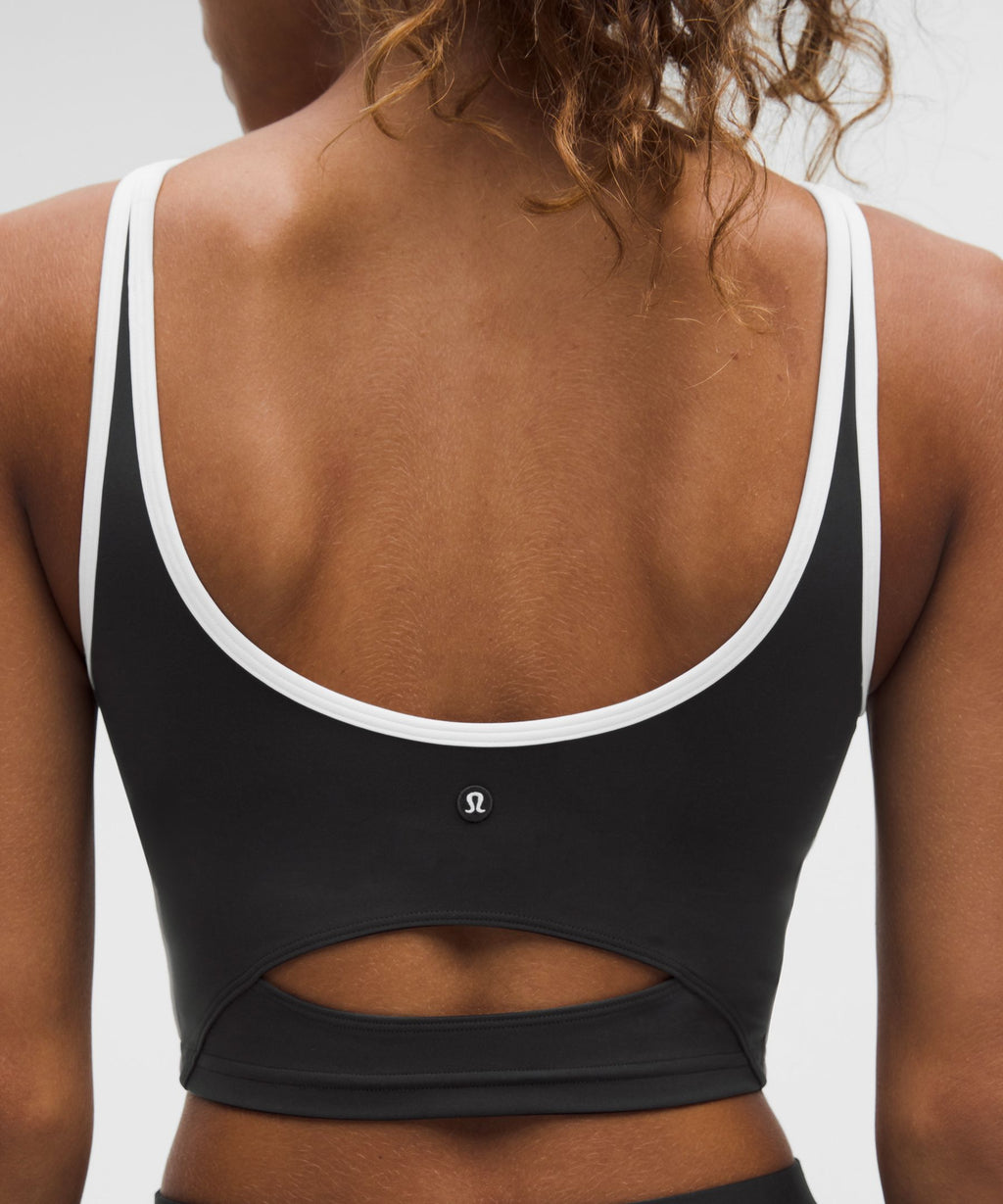 Scoop-Neck Cutout Tennis Tank TopMedium Support, B/C Cup