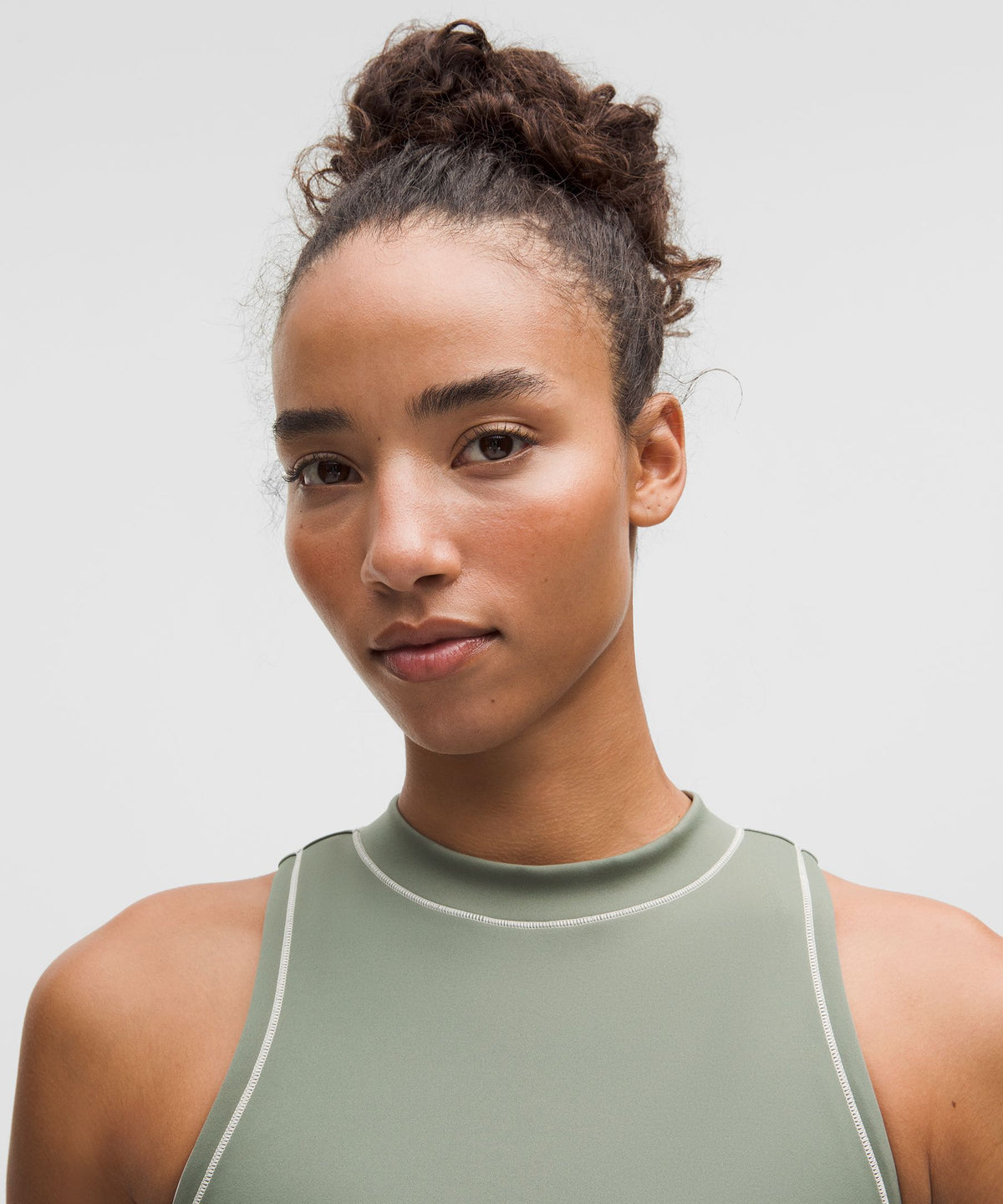 Ultralu Contour-Seam Cropped Tank Top