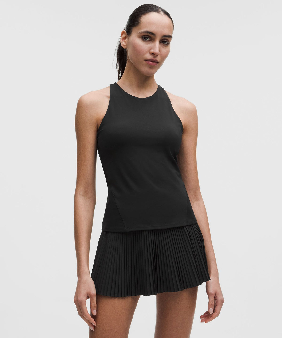Racerback High-Neck Tennis Tank TopB/C Cup