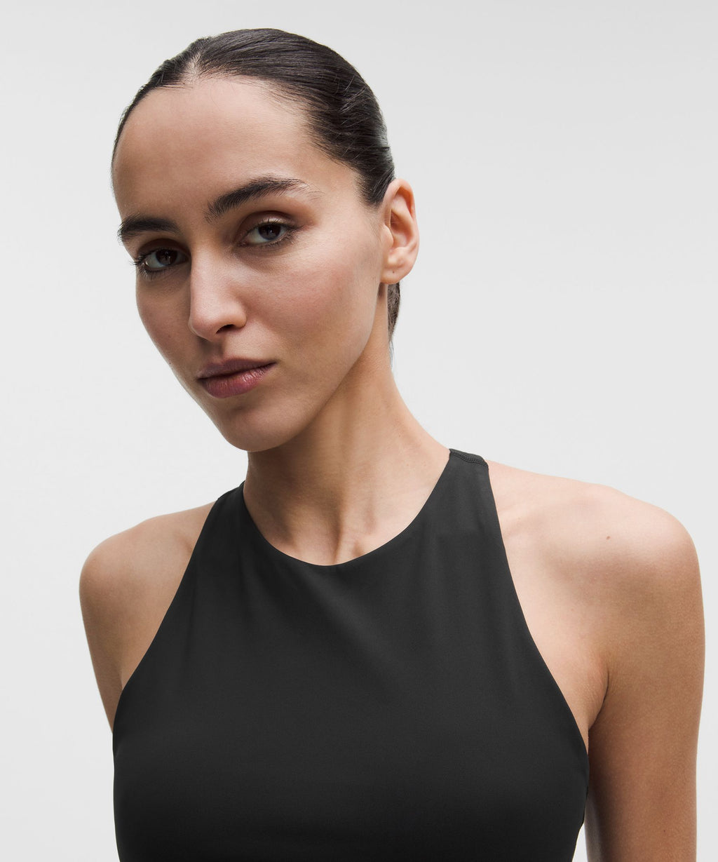 Racerback High-Neck Tennis Tank TopB/C Cup