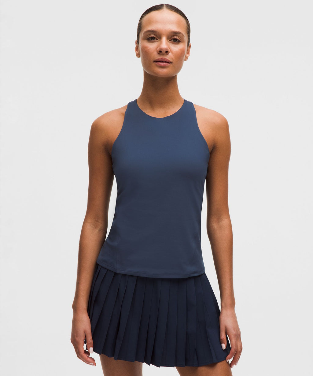 Racerback High-Neck Tennis Tank TopB/C Cup