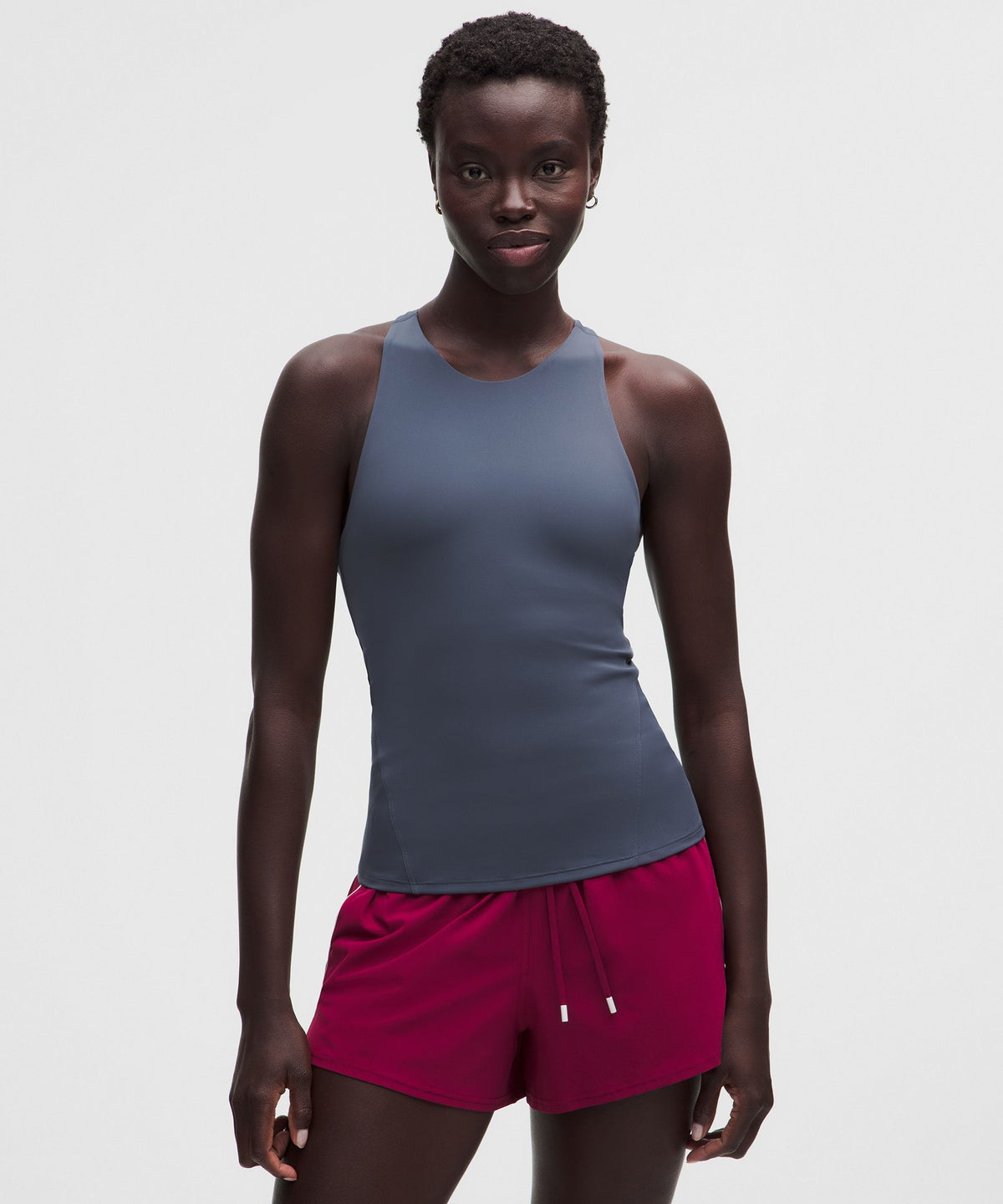 Racerback High-Neck Tennis Tank TopB/C Cup