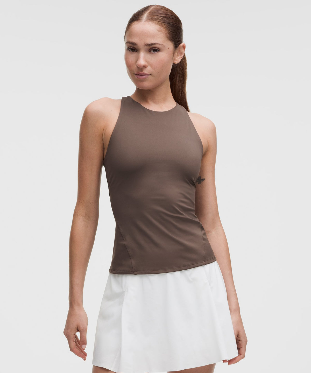 Racerback High-Neck Tennis Tank TopB/C Cup