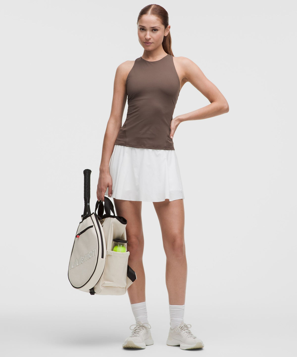 Racerback High-Neck Tennis Tank TopB/C Cup