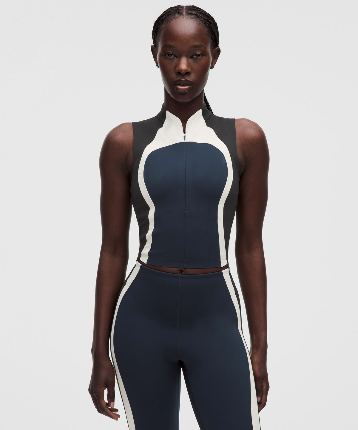 Ultralu™ Zip-Front Cropped Tank Top