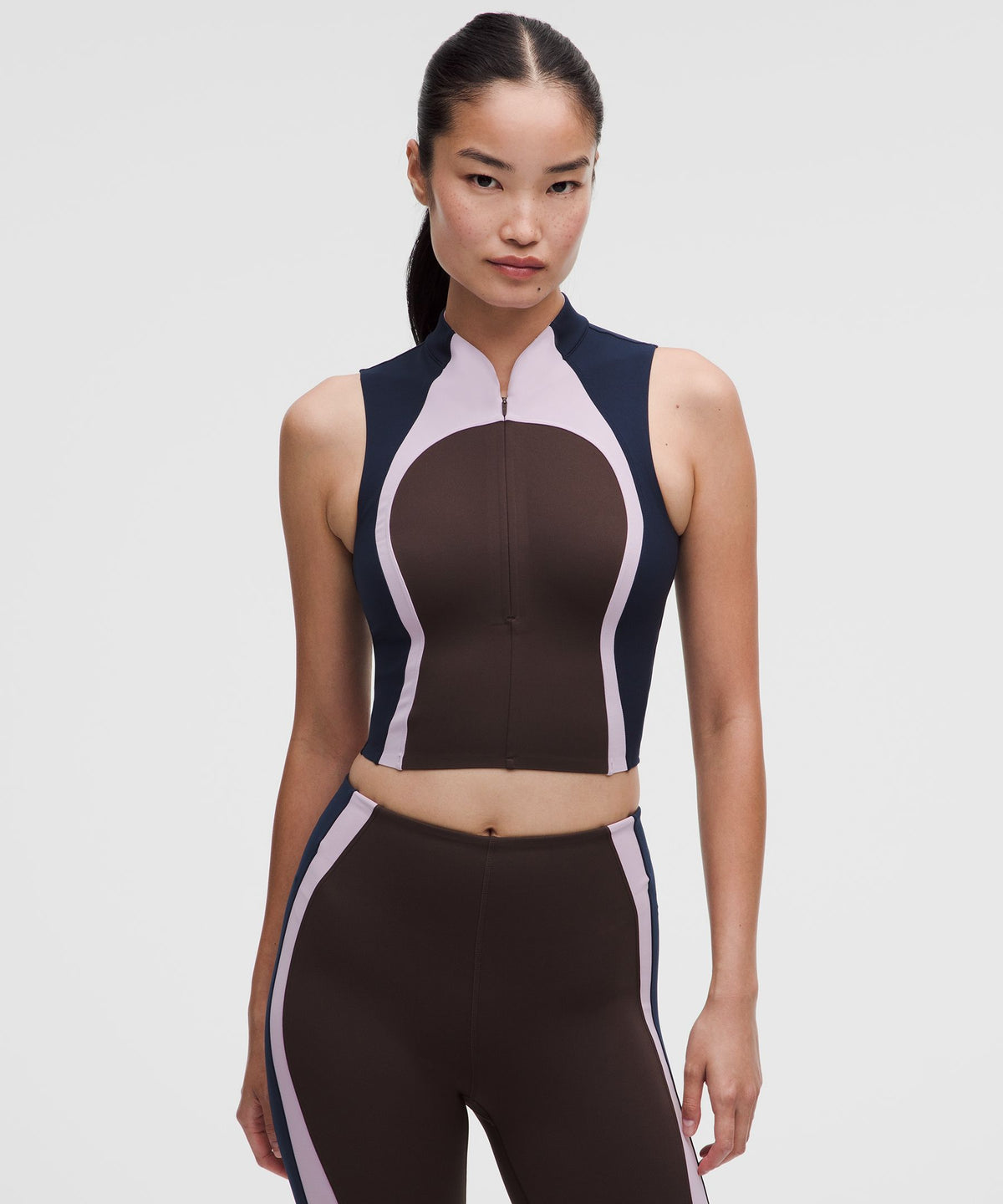 Ultralu™ Zip-Front Cropped Tank Top