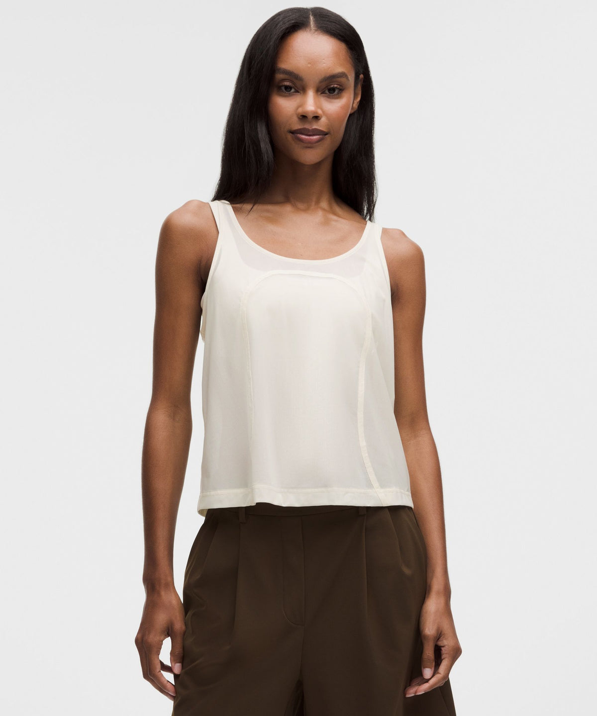 Stretch Mesh Relaxed-Fit Tank Top