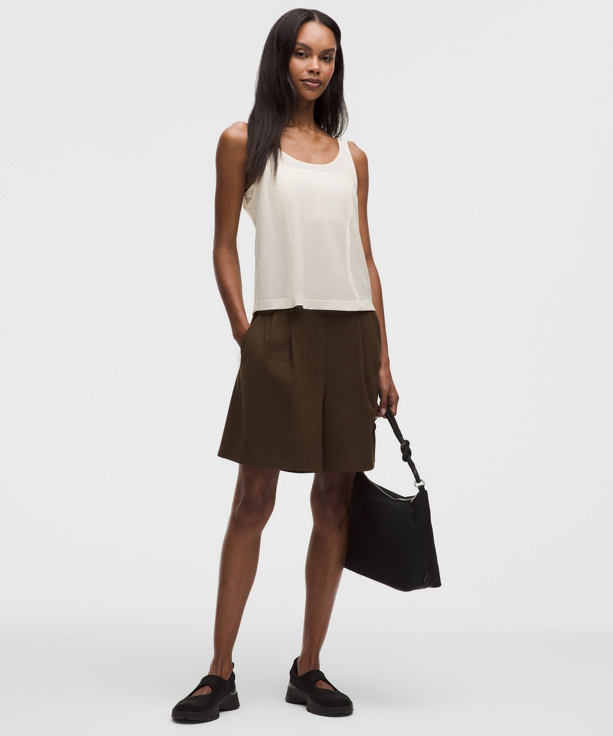 Stretch Mesh Relaxed-Fit Tank Top