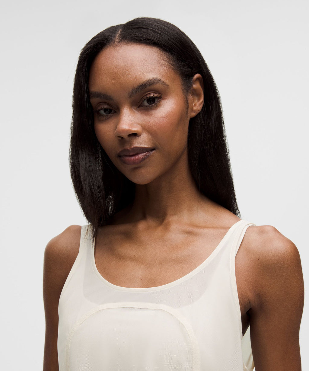 Stretch Mesh Relaxed-Fit Tank Top