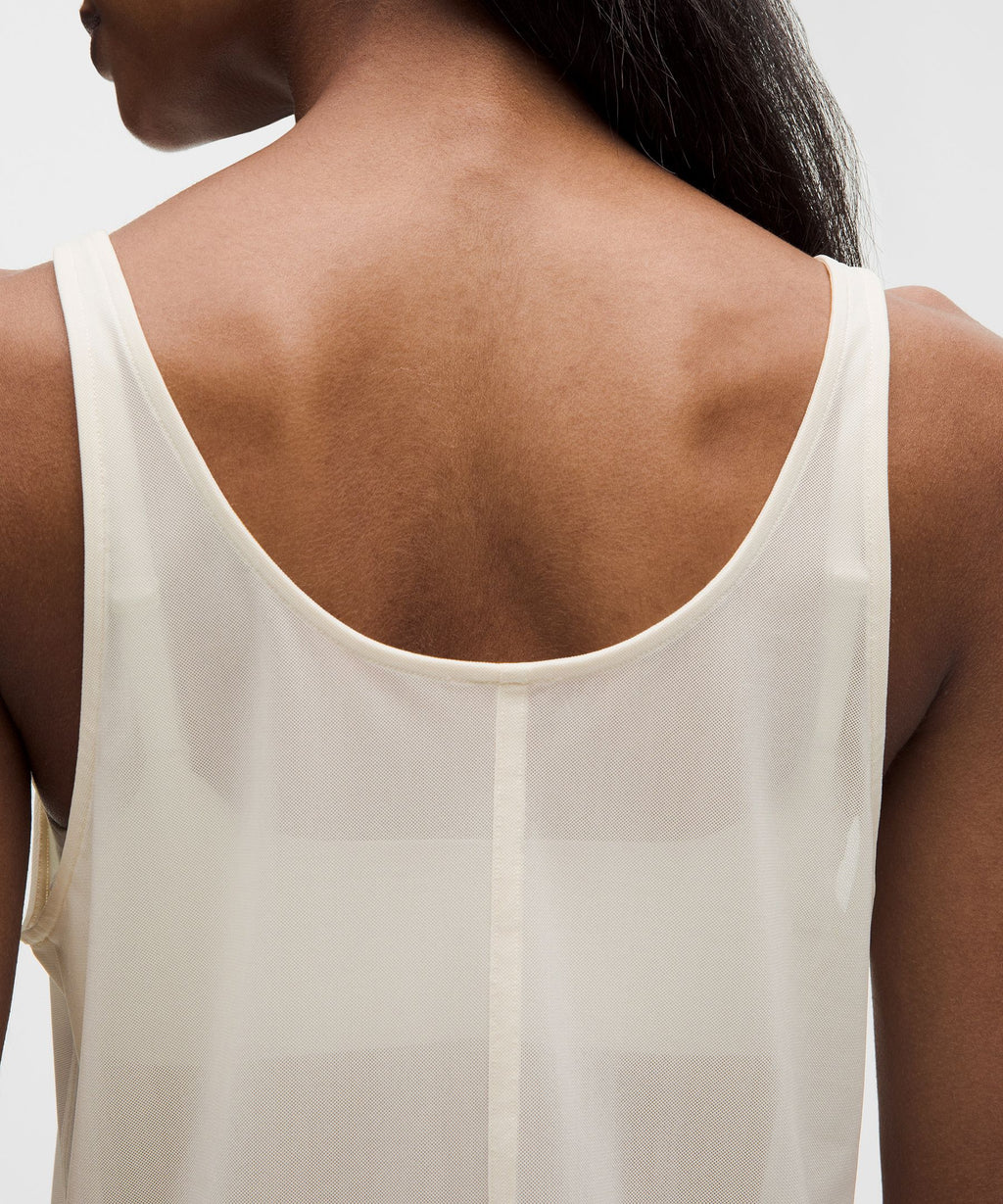 Stretch Mesh Relaxed-Fit Tank Top