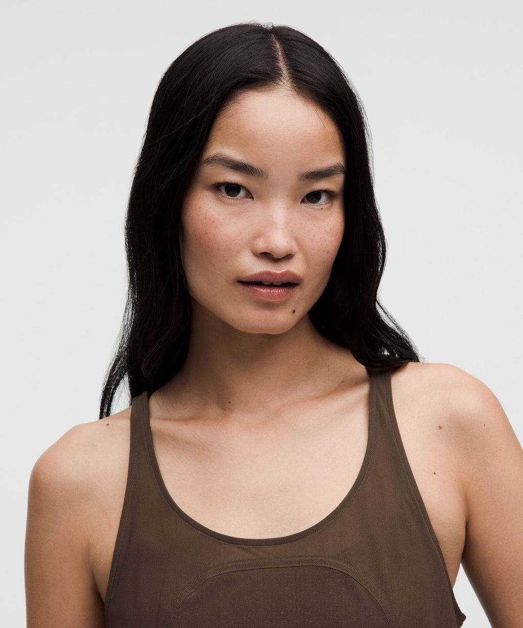 Stretch Mesh Relaxed-Fit Tank Top