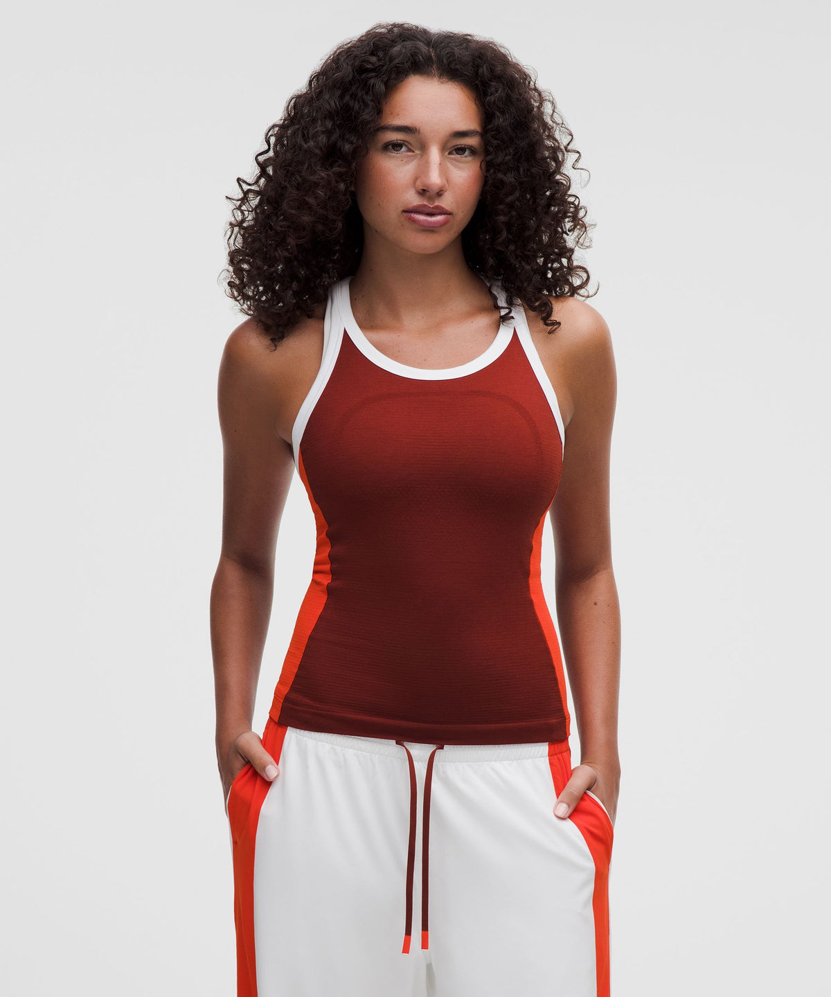 Swiftly Tech Racerback Tank Top 2.0 Waist LengthColourblock