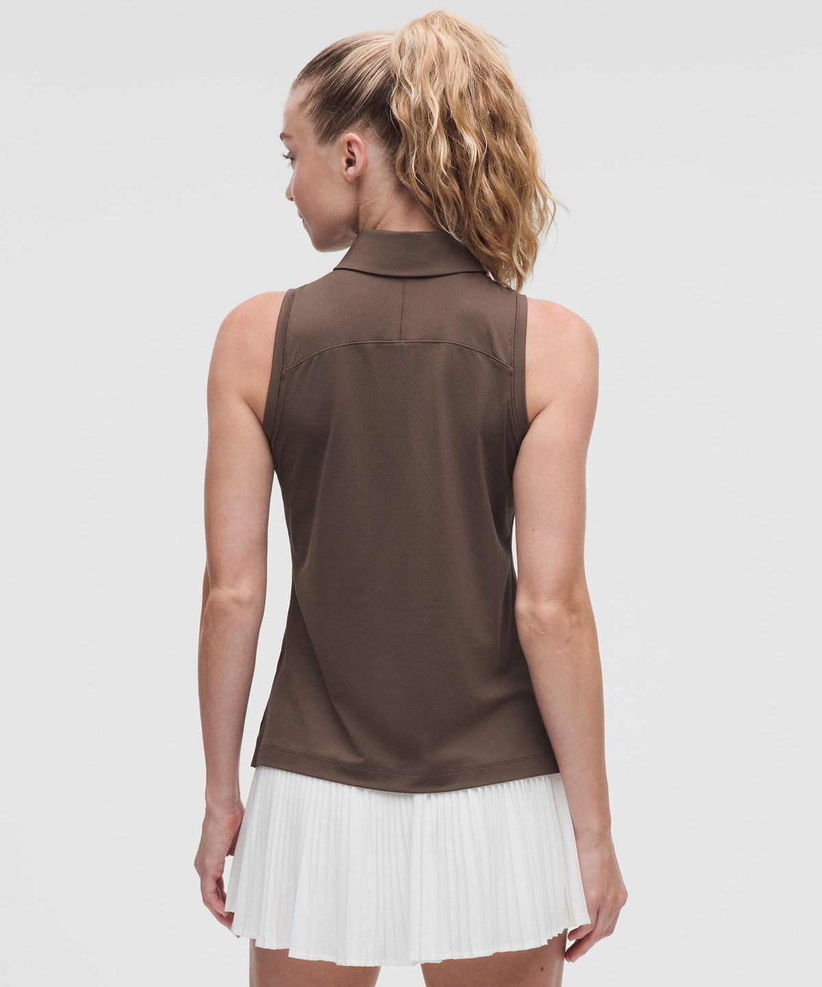 Quick-Dry Sleeveless Polo Shirt Straight HemLogo