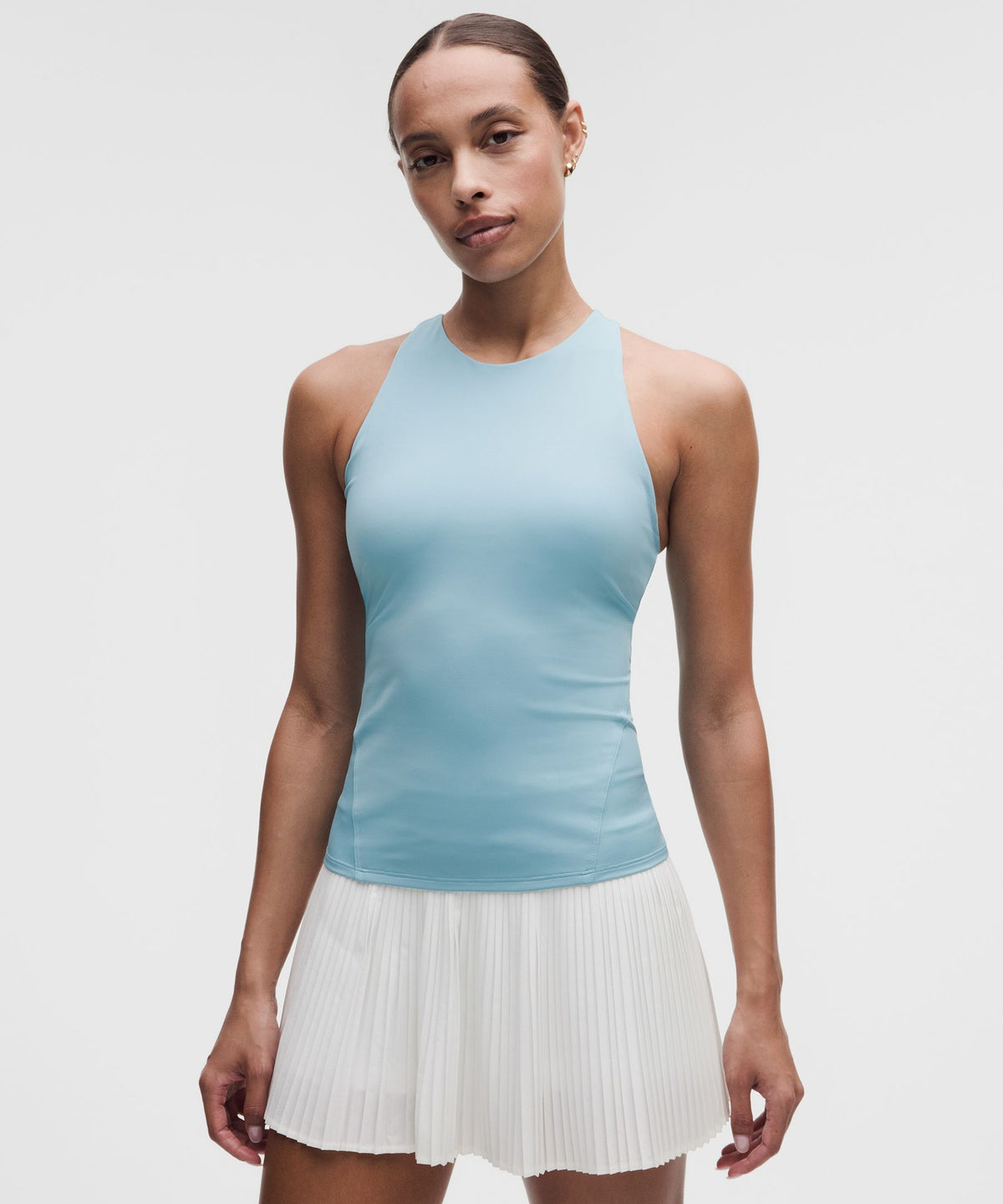 Racerback High-Neck Tennis Tank TopB/C Cup