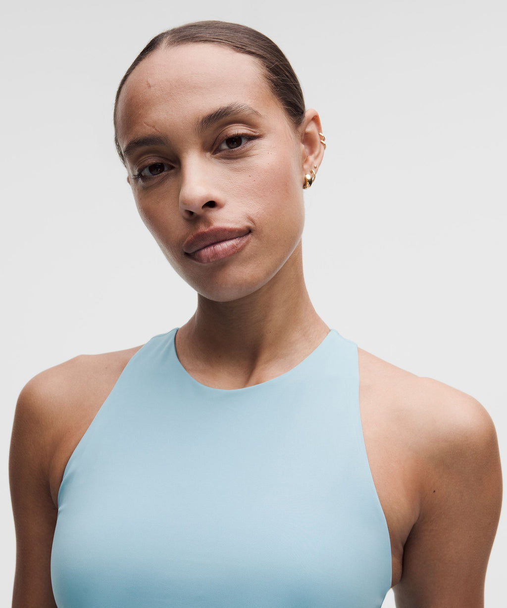 Racerback High-Neck Tennis Tank TopB/C Cup