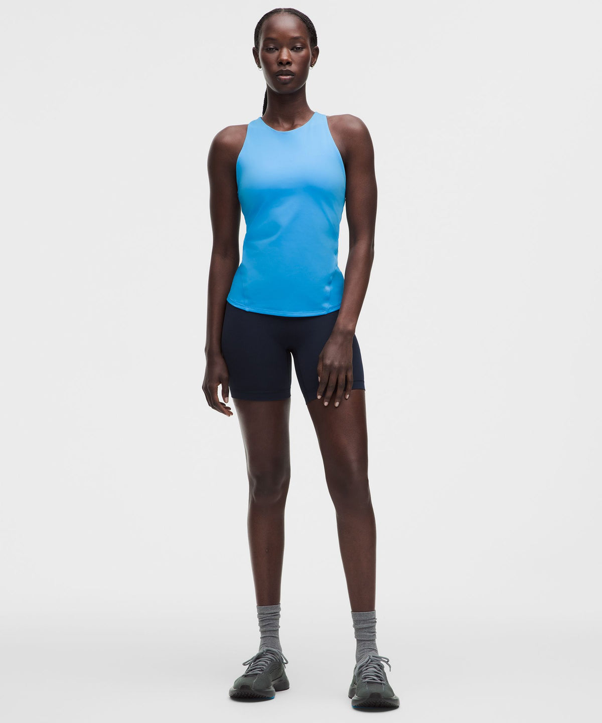 Racerback High-Neck Tennis Tank TopB/C Cup