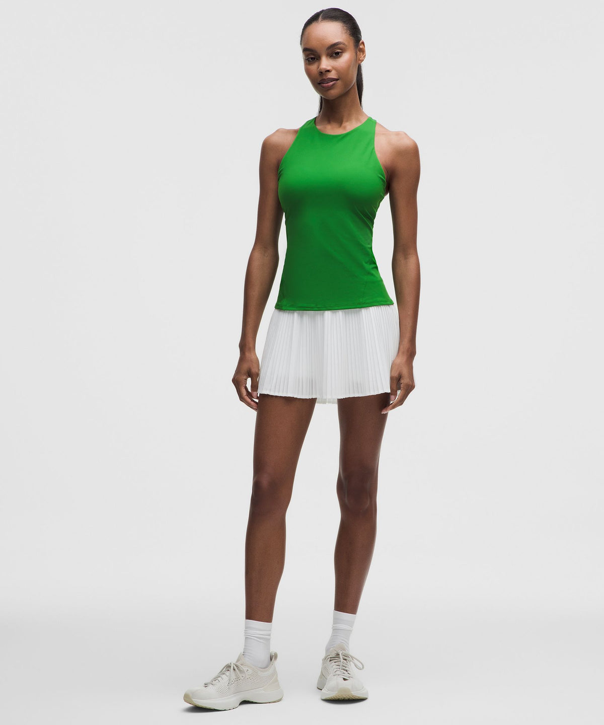 Racerback High-Neck Tennis Tank TopB/C Cup