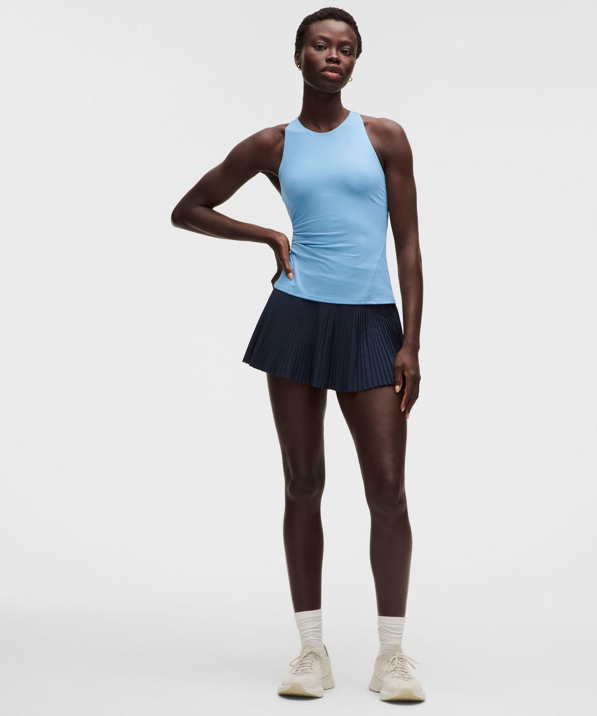 Racerback High-Neck Tennis Tank TopB/C Cup