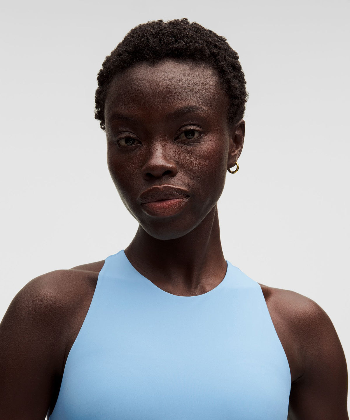 Racerback High-Neck Tennis Tank TopB/C Cup