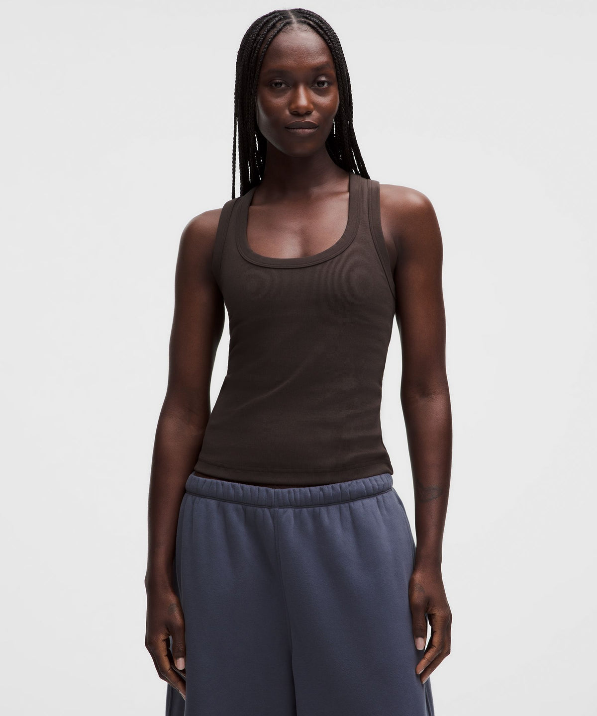 Little Ribbed Scoop-Neck Tank Top