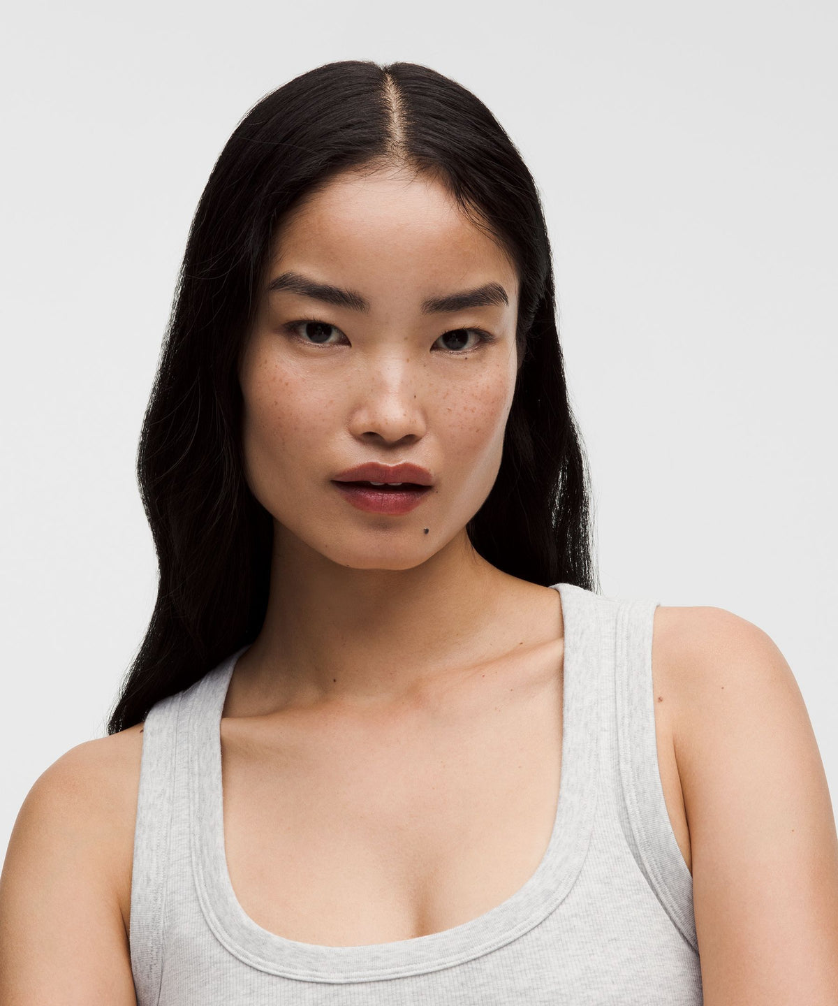 Little Ribbed Scoop-Neck Tank Top