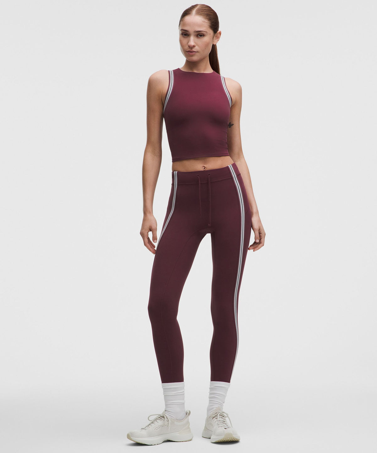 Groove High-Neck Tank TopStripe Trim