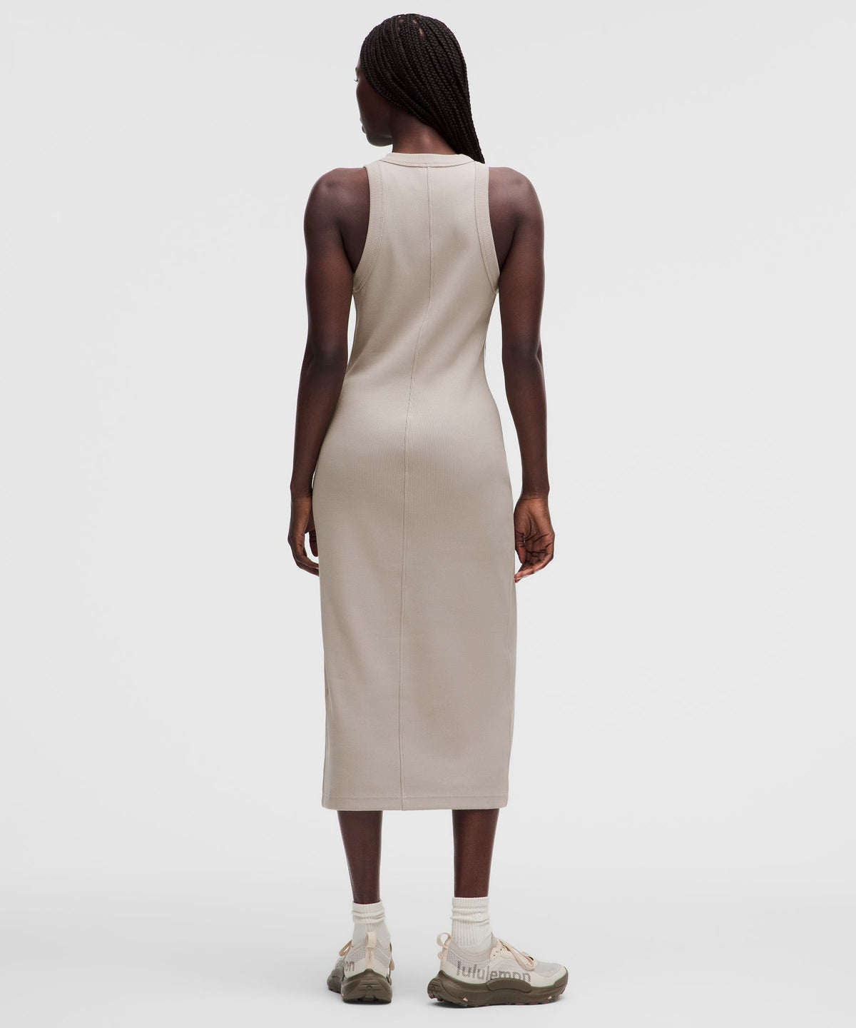Ribbed Heavyweight Cotton-Blend Midi Dress
