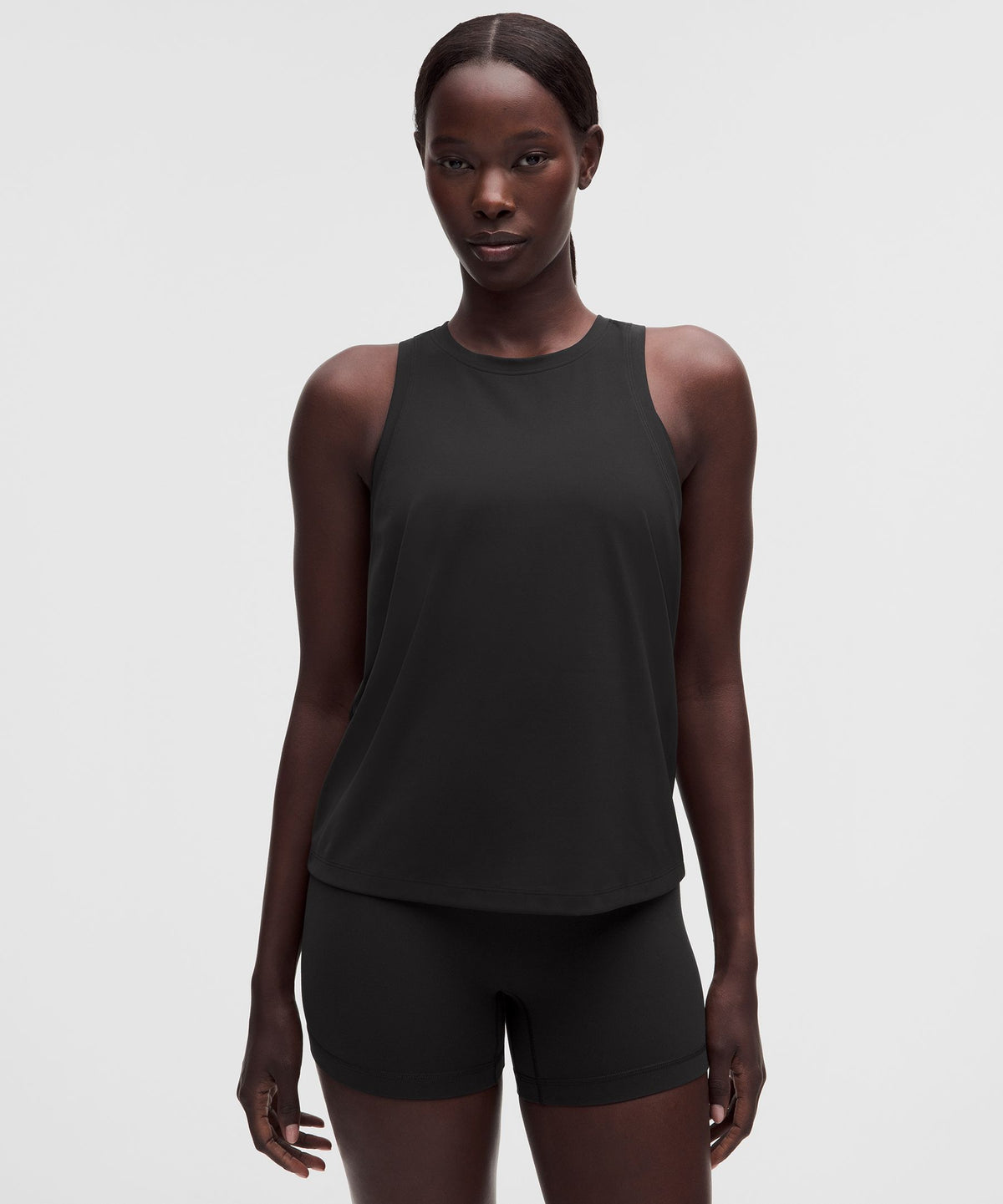 Silky High-Neck Yoga Tank Top