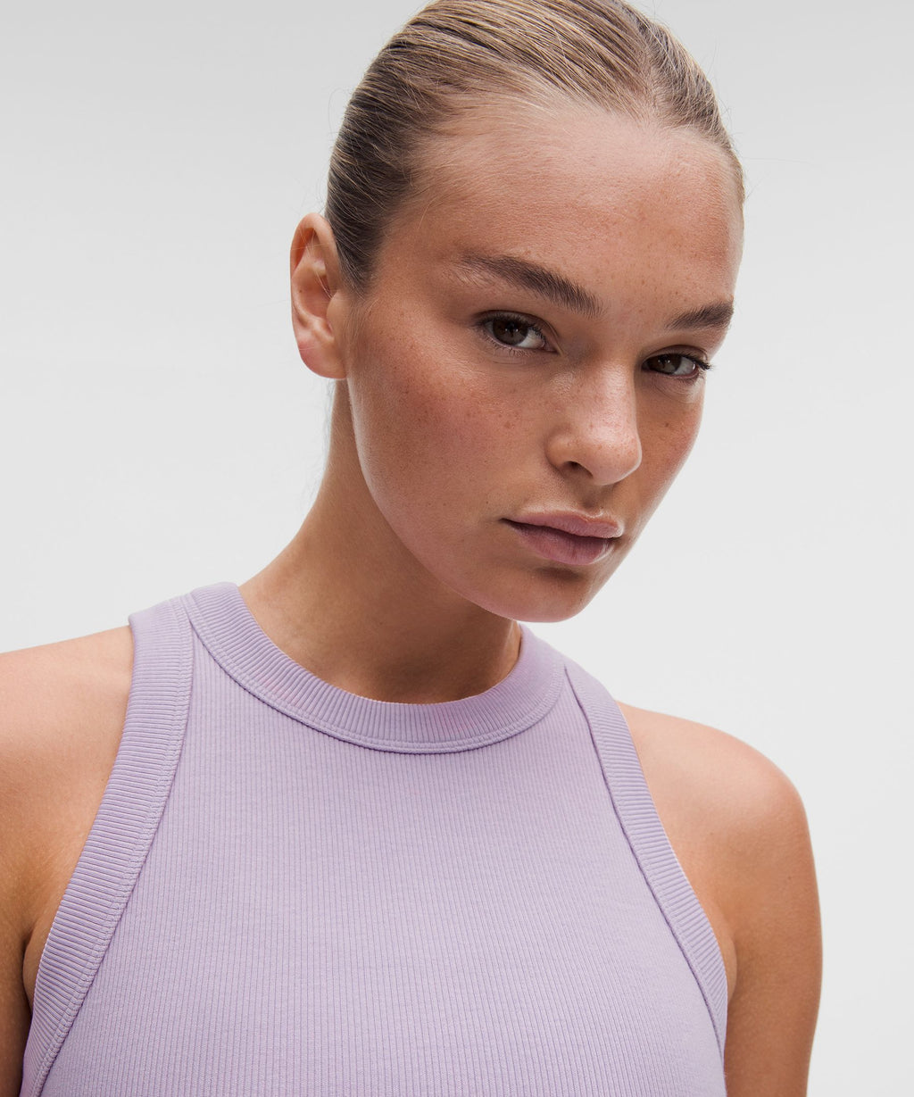 Ribbed Heavyweight Cotton-Blend Mini Dress