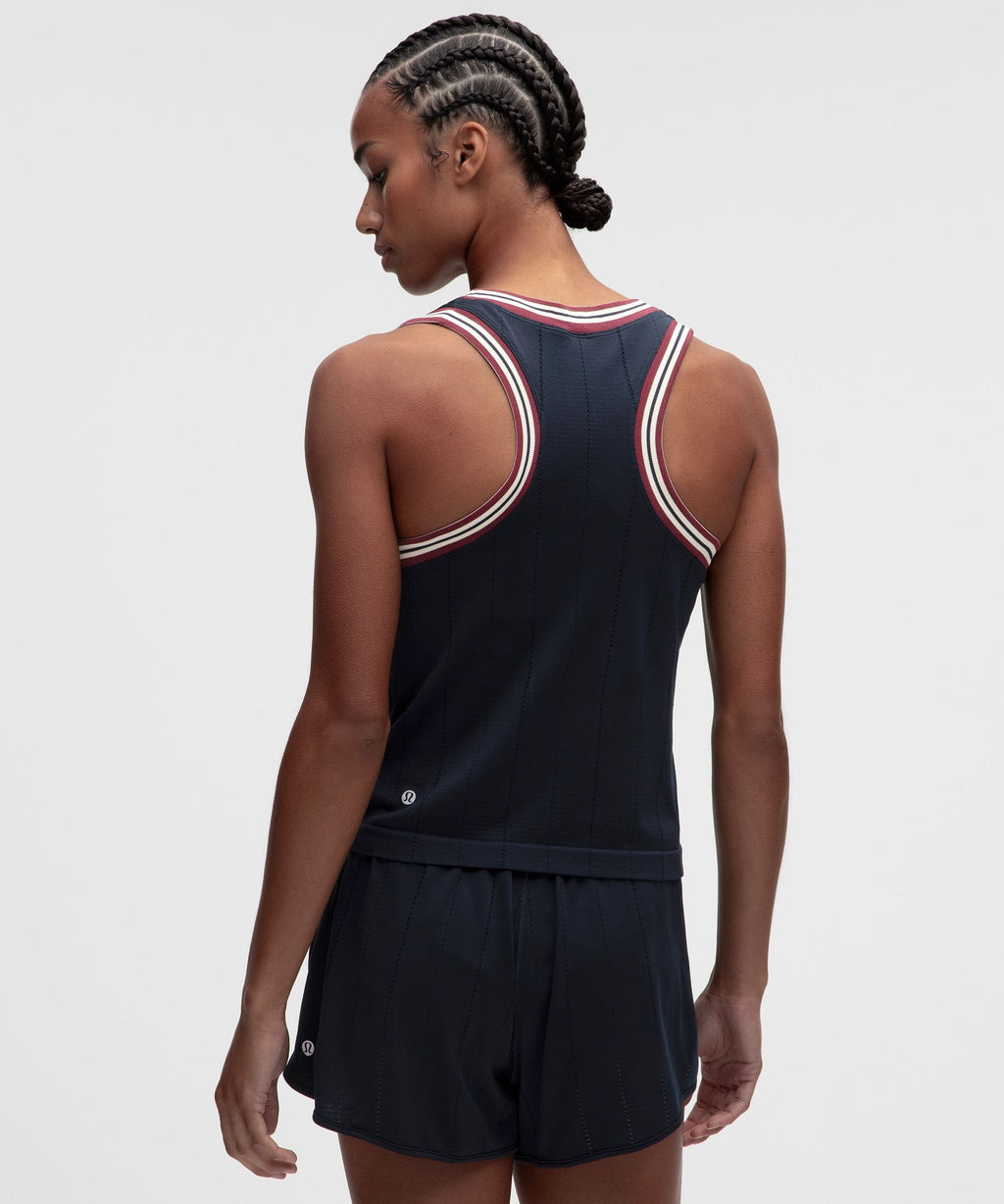Seamless Stripe Trim Tank Top