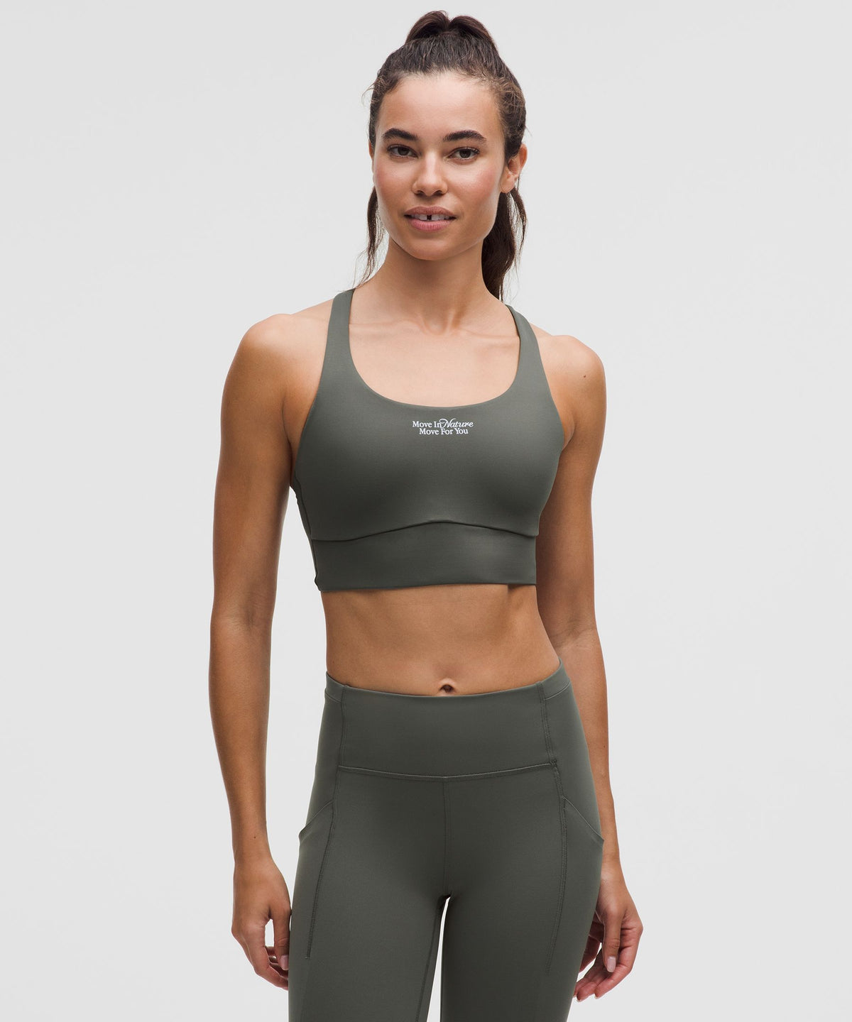 lululemon Energy Longline Bra Medium Support, B–D Cups EvolveMove in Nature