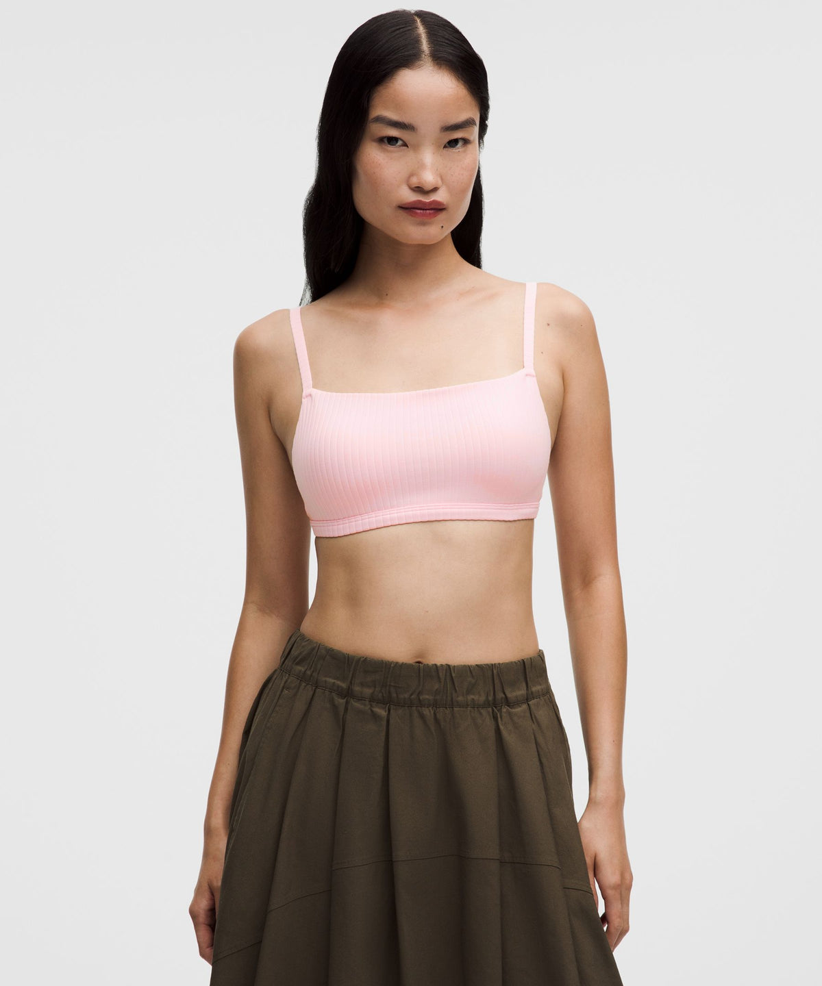 Ribbed Cami-Strap BraLight Support, B/C Cup