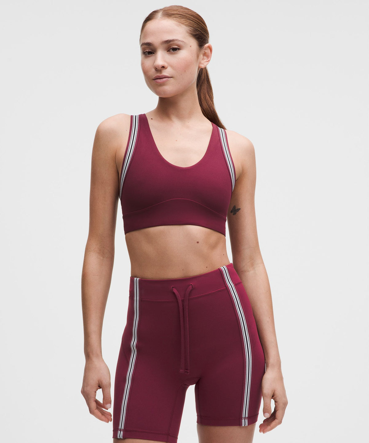 Groove Yoga Bra Light Support, B/C CupStriped Trim