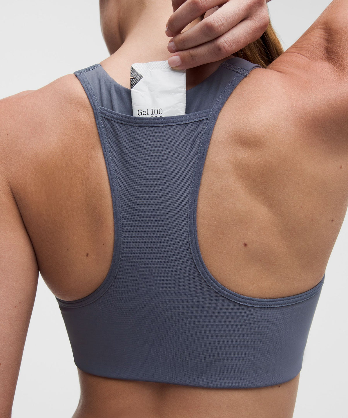 Back Pocket Racerback Run BraMedium Support, B/C Cup
