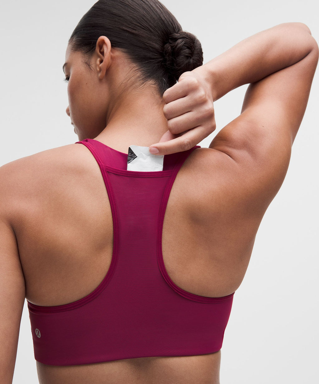 Back Pocket Racerback Run BraMedium Support, B/C Cup