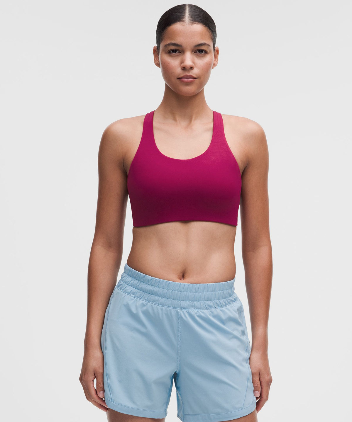 Back Pocket Racerback Run BraMedium Support, B/C Cup