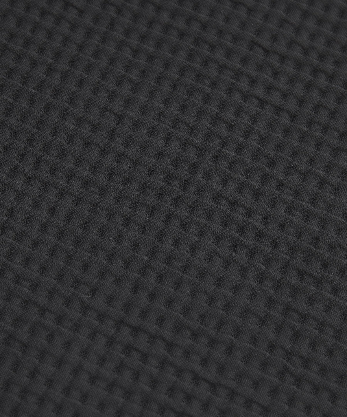 Waffle-Knit Funnel-Neck Long-Sleeve Shirt