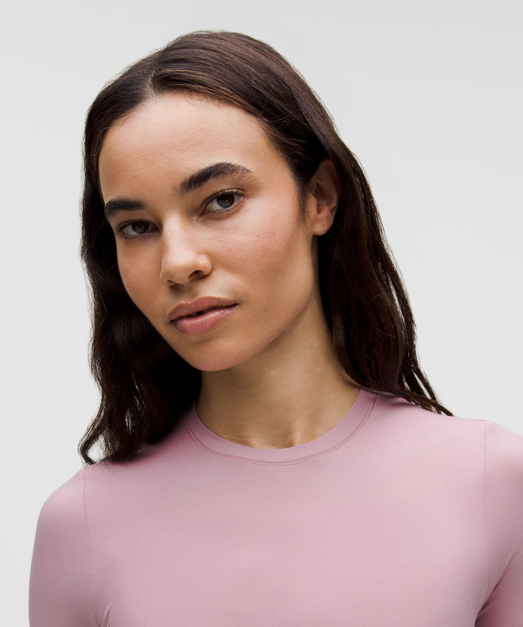 Wundermost Ultra-Soft Nulu Crewneck Cropped T-Shirt