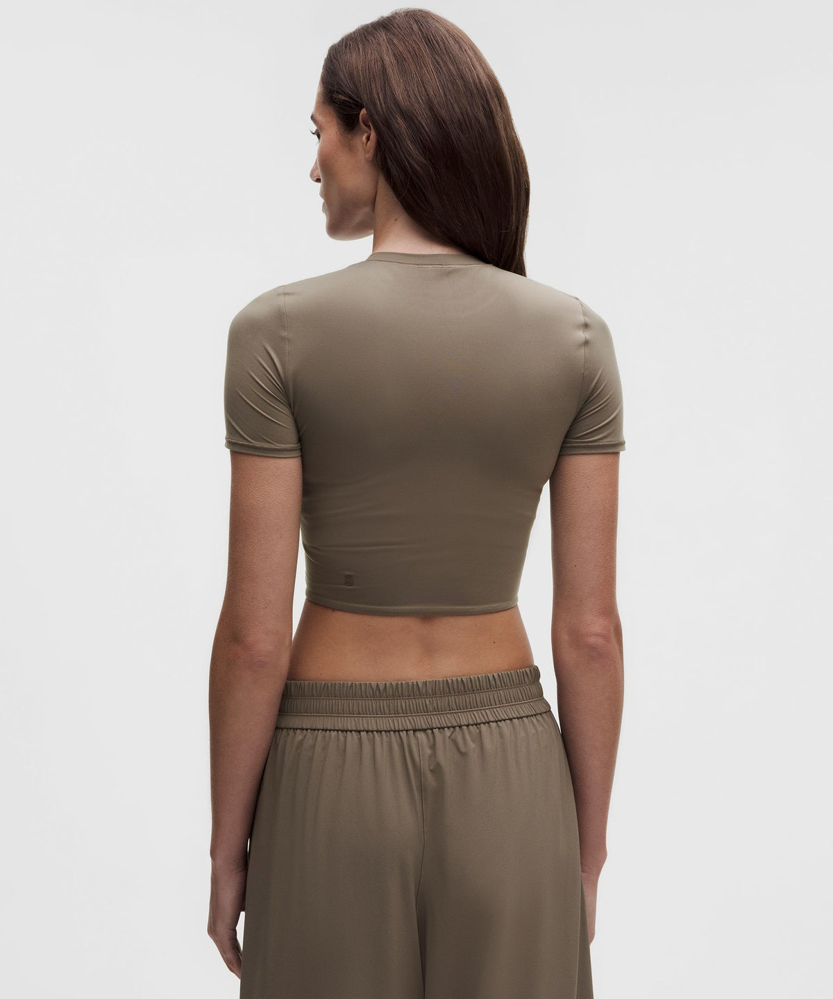 Wundermost Ultra-Soft Nulu Crewneck Cropped T-Shirt