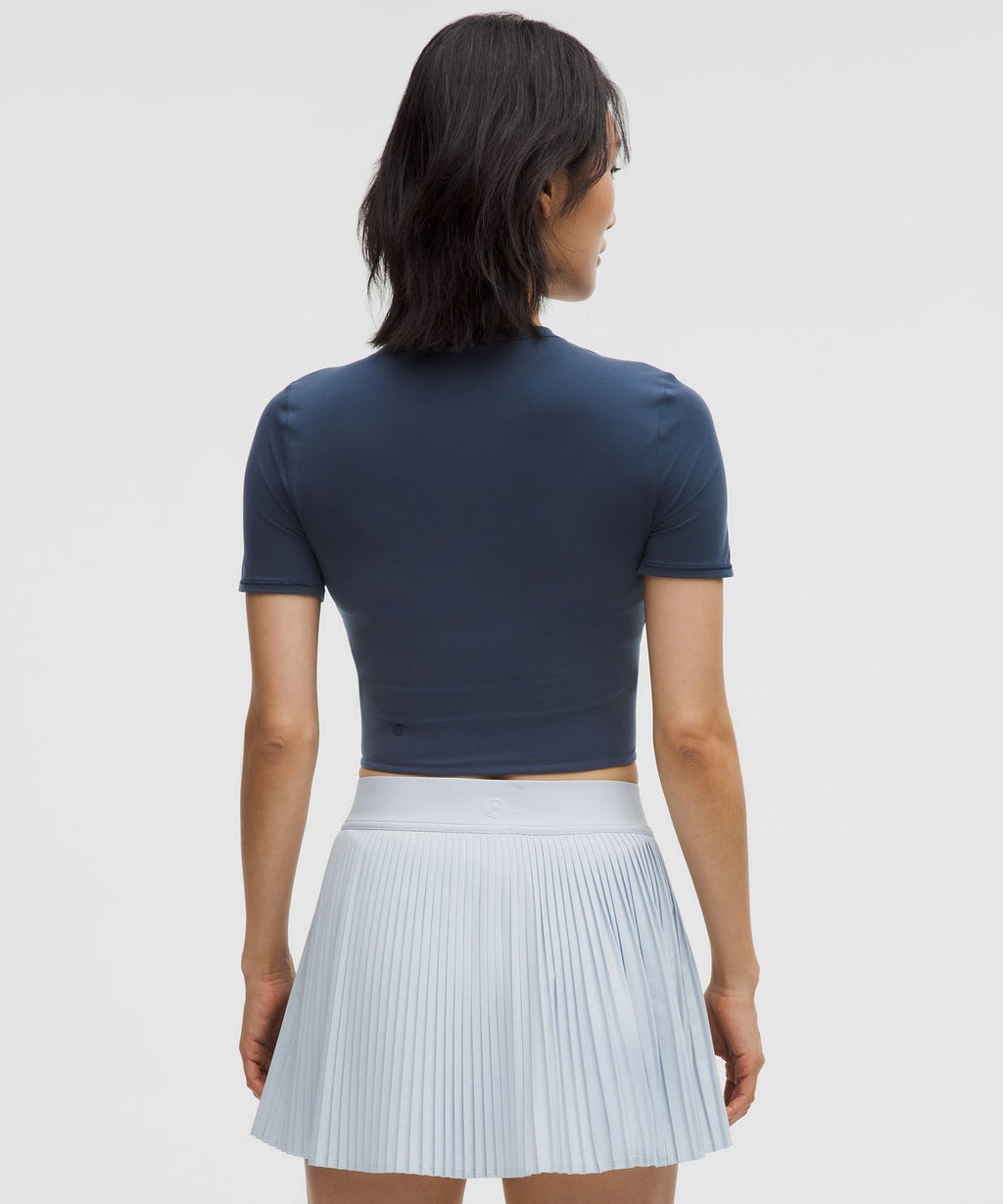 Wundermost Ultra-Soft Nulu Crewneck Cropped T-Shirt