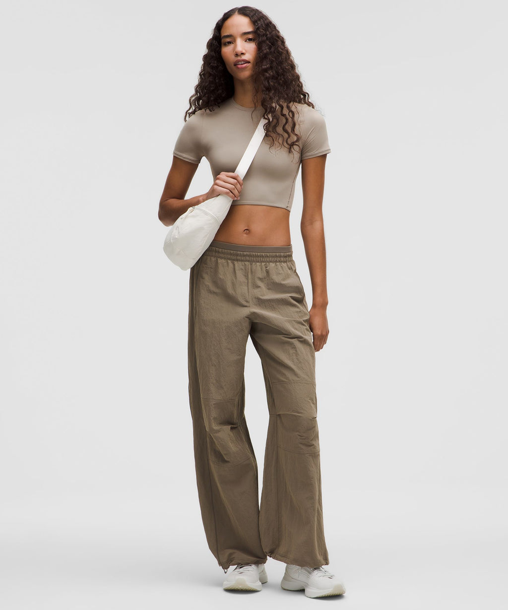 Wundermost Ultra-Soft Nulu Crewneck Cropped T-Shirt