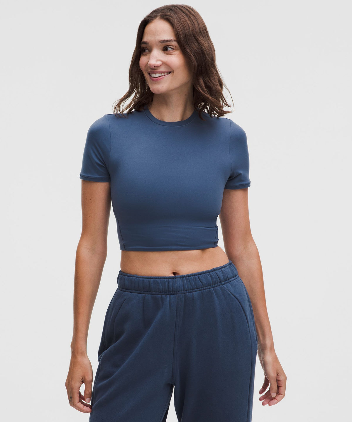 Wundermost Ultra-Soft Nulu Crewneck Cropped T-Shirt