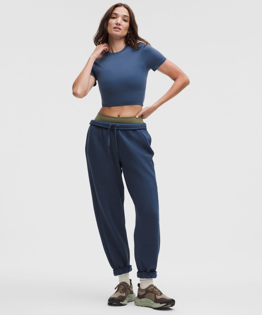 Wundermost Ultra-Soft Nulu Crewneck Cropped T-Shirt