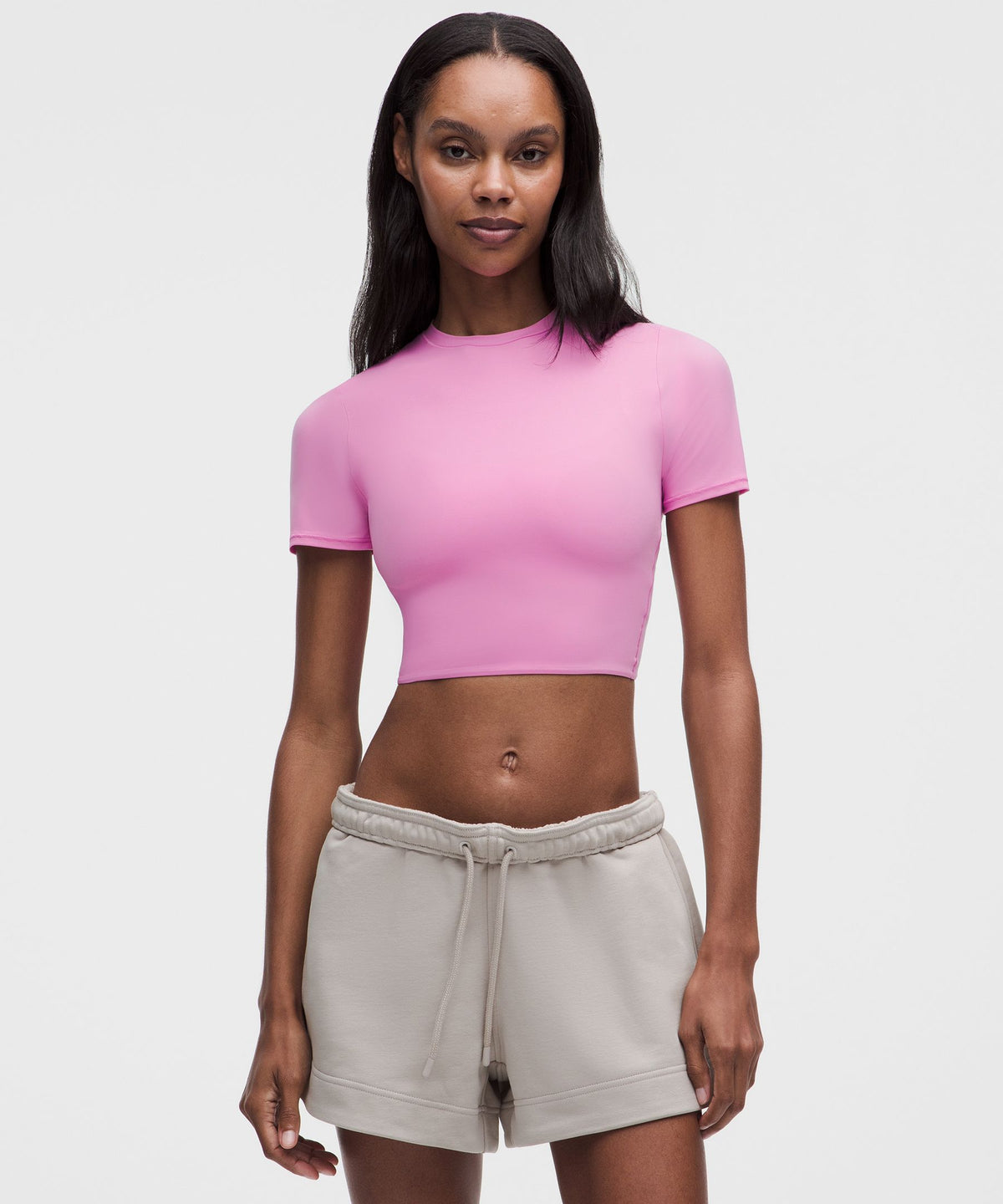 Wundermost Ultra-Soft Nulu Crewneck Cropped T-Shirt