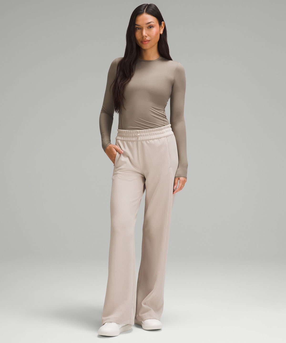Wundermost Ultra-Soft Nulu Crewneck Long-Sleeve Shirt