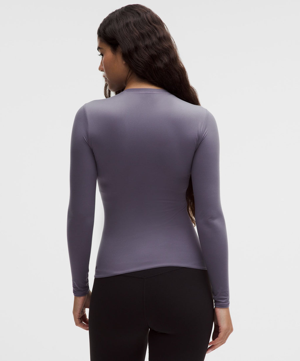 Wundermost Ultra-Soft Nulu Crewneck Long-Sleeve Shirt