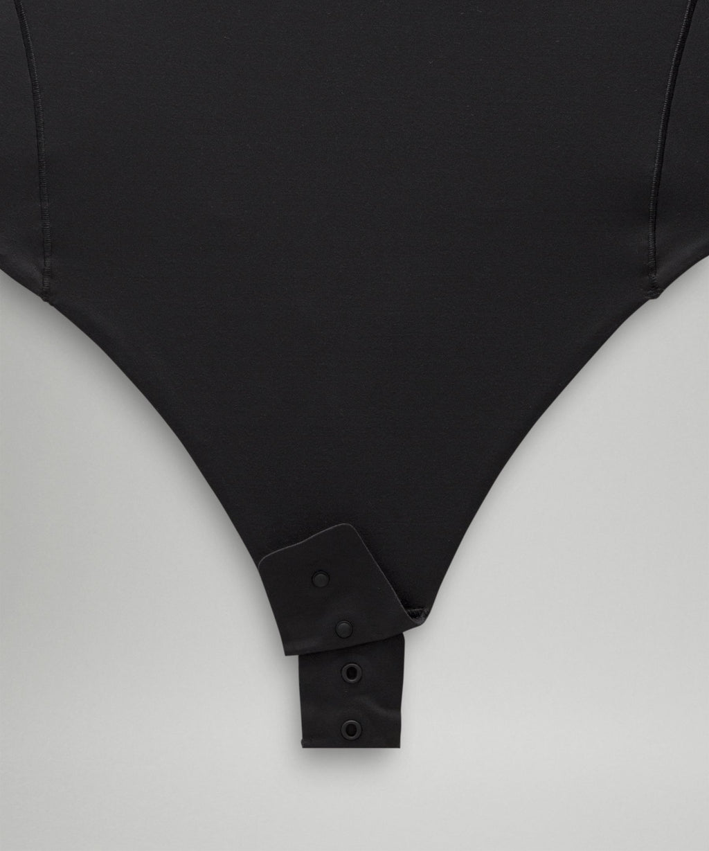 Wundermost Ultra-Soft Nulu Square-Neck Long-Sleeve Bodysuit