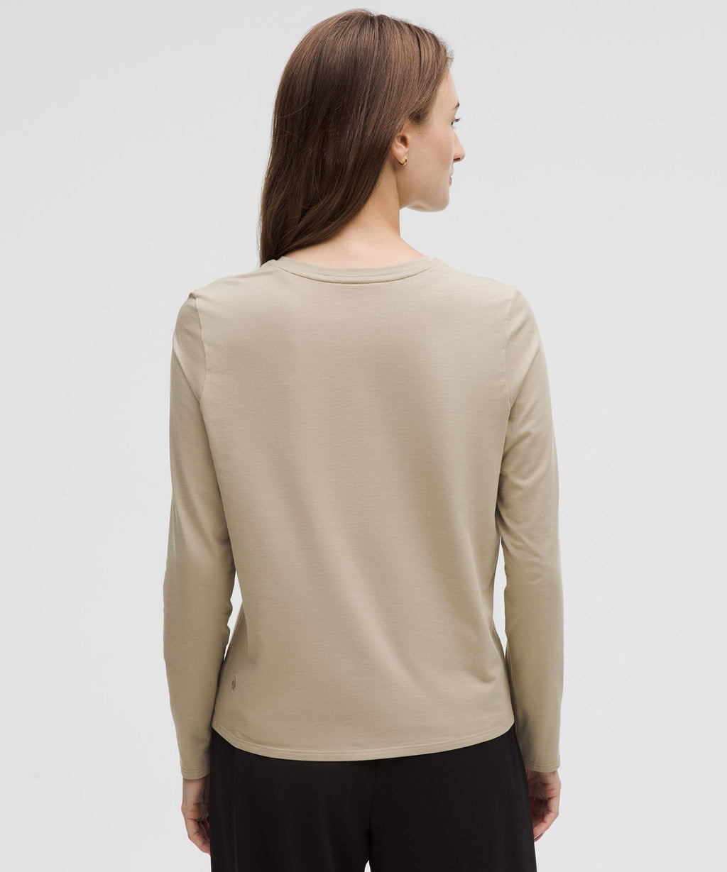 Organic Cotton Crewneck Long-Sleeve Shirt