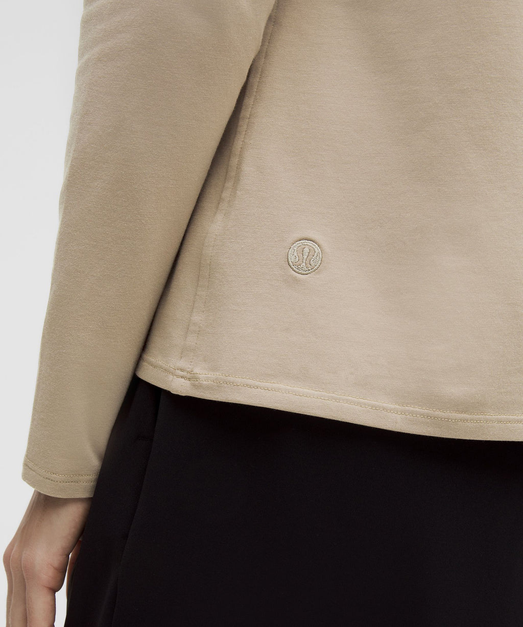 Organic Cotton Crewneck Long-Sleeve Shirt