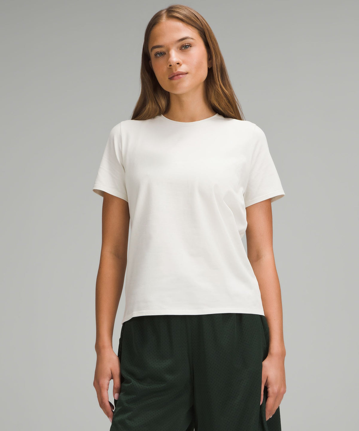 Organic Cotton Straight-Hem Crewneck T-Shirt